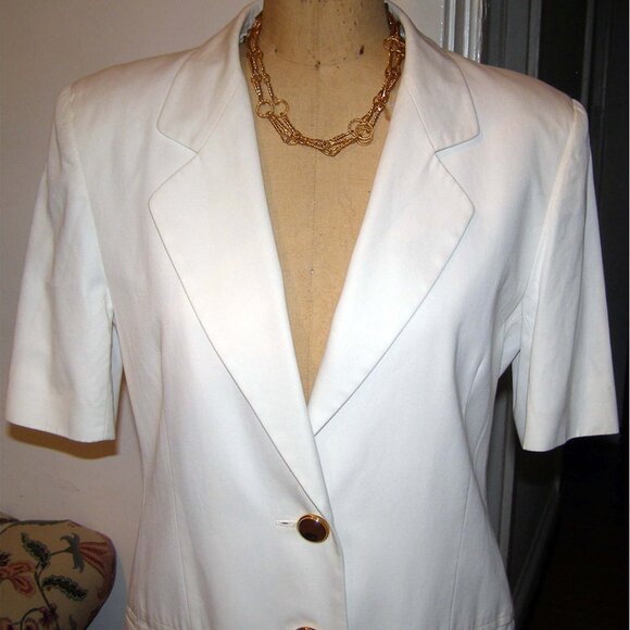 RARE Escada short sleeve cotton long blazer 6-8/36 - Picture 3 of 15